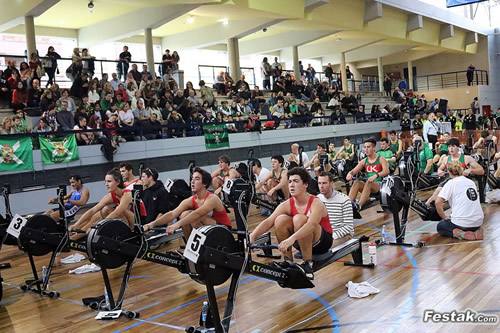 XVIII Regata Popular de Remo Indoor de Donostia en el polideportivo municipal de Benta Berri
